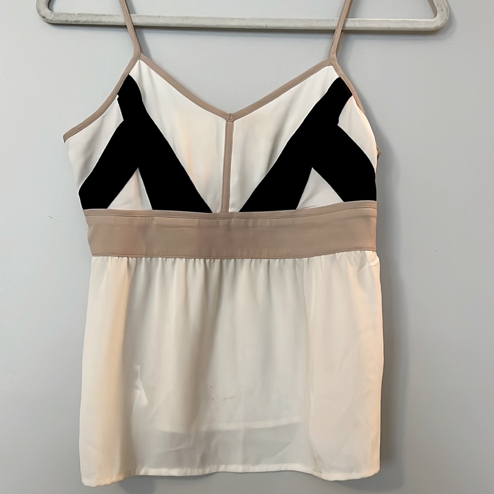 Geometric White Tunic Tank